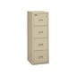 FireKing Turtle 4-Drawer Vertical File Cabinet, Fire Resistant, Letter/Legal, Parchment, 22.12" (4R1822-CPA)