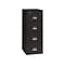 FireKing Classic 4-Drawer Vertical File Cabinet, Fire Resistant, Letter, Black, 25 (4-1825-CBL)