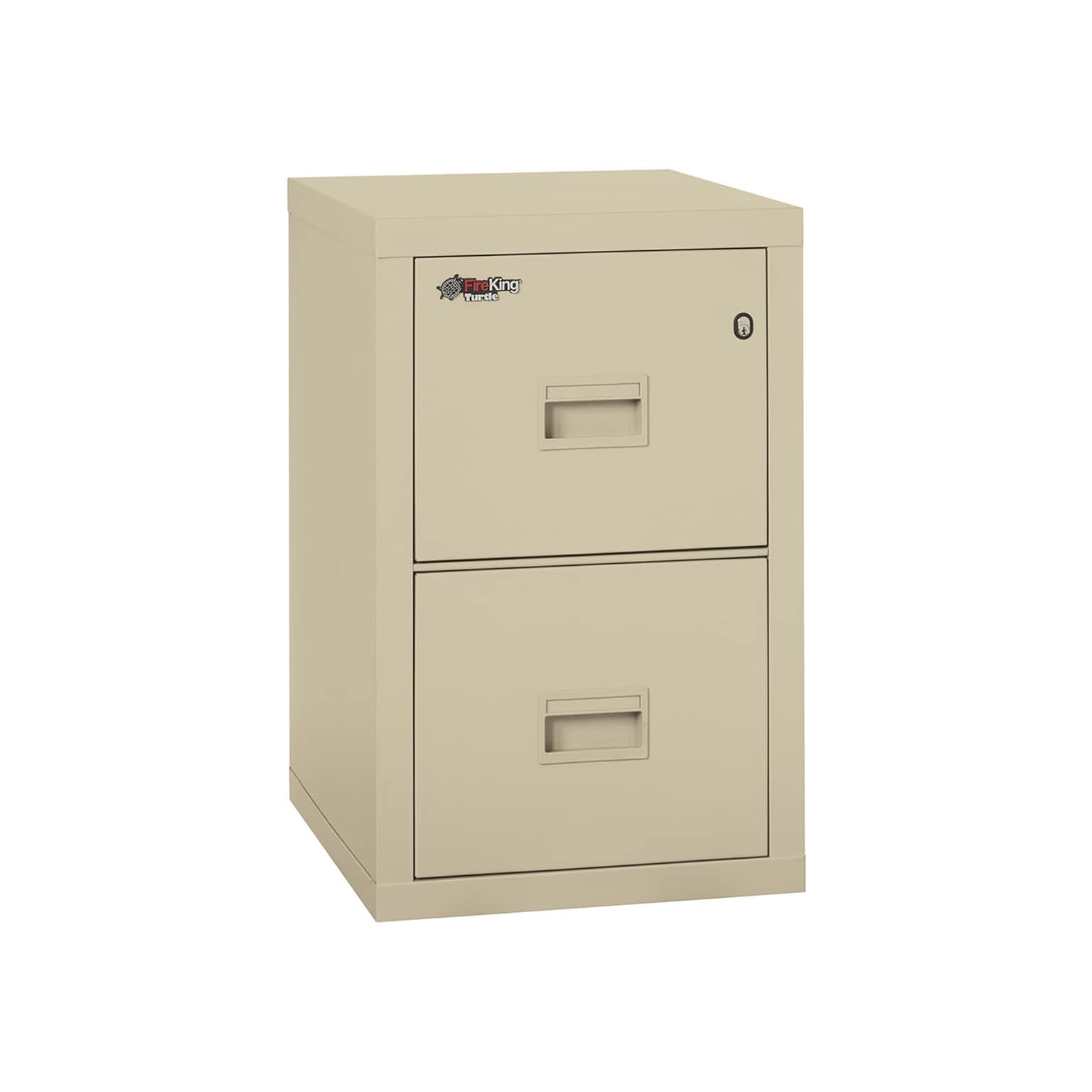 FireKing Small Office/Home Office 2-Drawer Vertical File Cabinet, Fire Resistant, Letter/Legal, Parchment, 22.12 (2R1822-CPA)