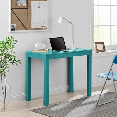 Ameriwood Home Parsons 39W Desk with Drawer, Teal (9859296PCOM)