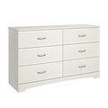 Ameriwood Home Crescent Point 6 Drawer Dresser, Vintage White  (5979330COM)