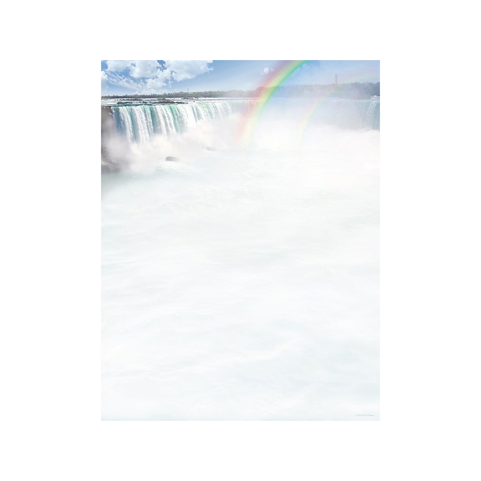 Great Papers! Waterfall Everyday Letterhead, Multicolor, 80/Pack (2019040)