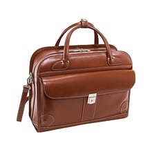 McKleinUSA W Series LAKEWOOD Ladies Leather Check-Point Friendly Briefcase, Brown (96614)