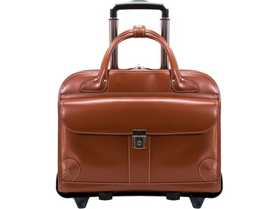 McKleinUSA W Series LAKEWOOD Ladies' Leather Check-Point Friendly Briefcase, Brown (96614)