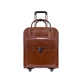 McKleinUSA L Series UPTOWN Ladies Leather Rolling Briefcase, Brown (97694)