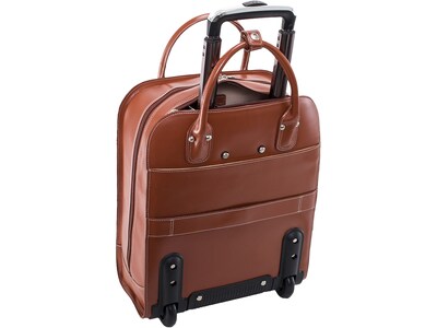 McKleinUSA L Series UPTOWN Ladies' Leather Rolling Briefcase, Brown (97694)