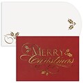 JAM Paper® Christmas Cards Boxed Set, Merry Christmas, Laser Cut, 12/Pack