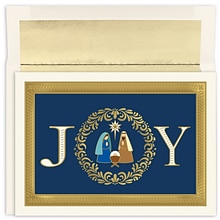 JAM Paper® Christmas Cards Boxed Set, Joy Nativity, 16/Pack