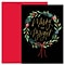 JAM Paper® Christmas Cards Boxed Set, Merry & Bright Wreath, 18/Pack