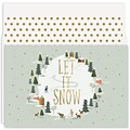 JAM Paper® Christmas Cards Boxed Set, Let It Snow Town, 18/Pack