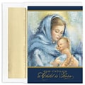 JAM Paper® Christmas Cards Boxed Set, Madonna A Child Is Born, 18/Pack