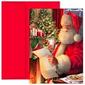 JAM Paper® Christmas Cards Boxed Set, Santas List And Milk, 18/Pack