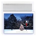JAM Paper® Christmas Cards Boxed Set, Tree & Lamplight, 18/Pack