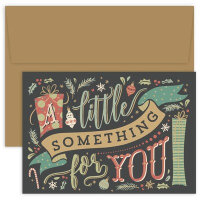 JAM Paper® Christmas Cards Boxed Set, Something For You, Pop Up, 10/Pack