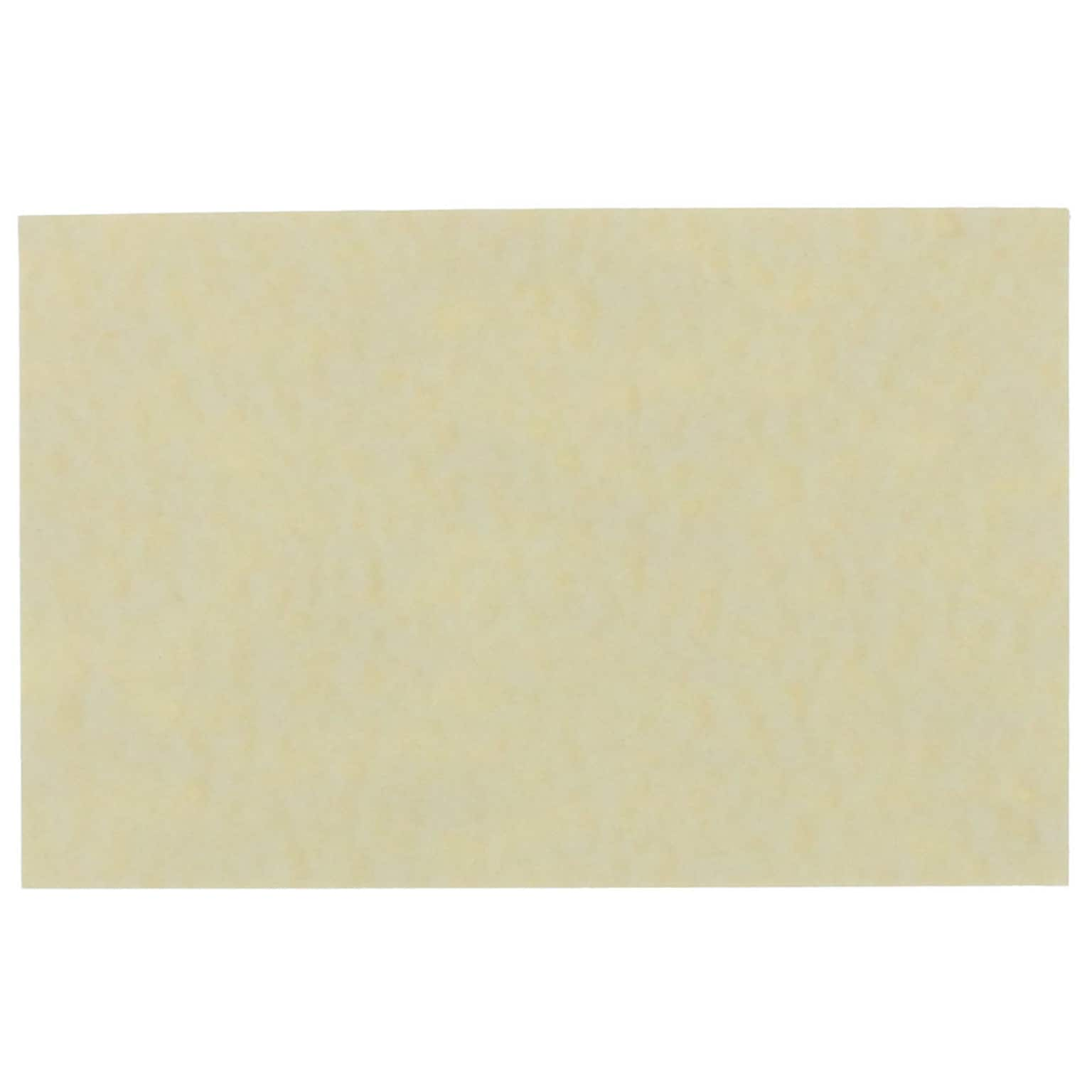 JAM Paper® Blank Flat Note Cards, 4 1/2 x 7 (fits in A7 Envelopes), Natural Parchment, 25/Pack