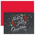 JAM Paper® Christmas Cards Boxed Set, Have A Holly Jolly Christmas, 18/Pack