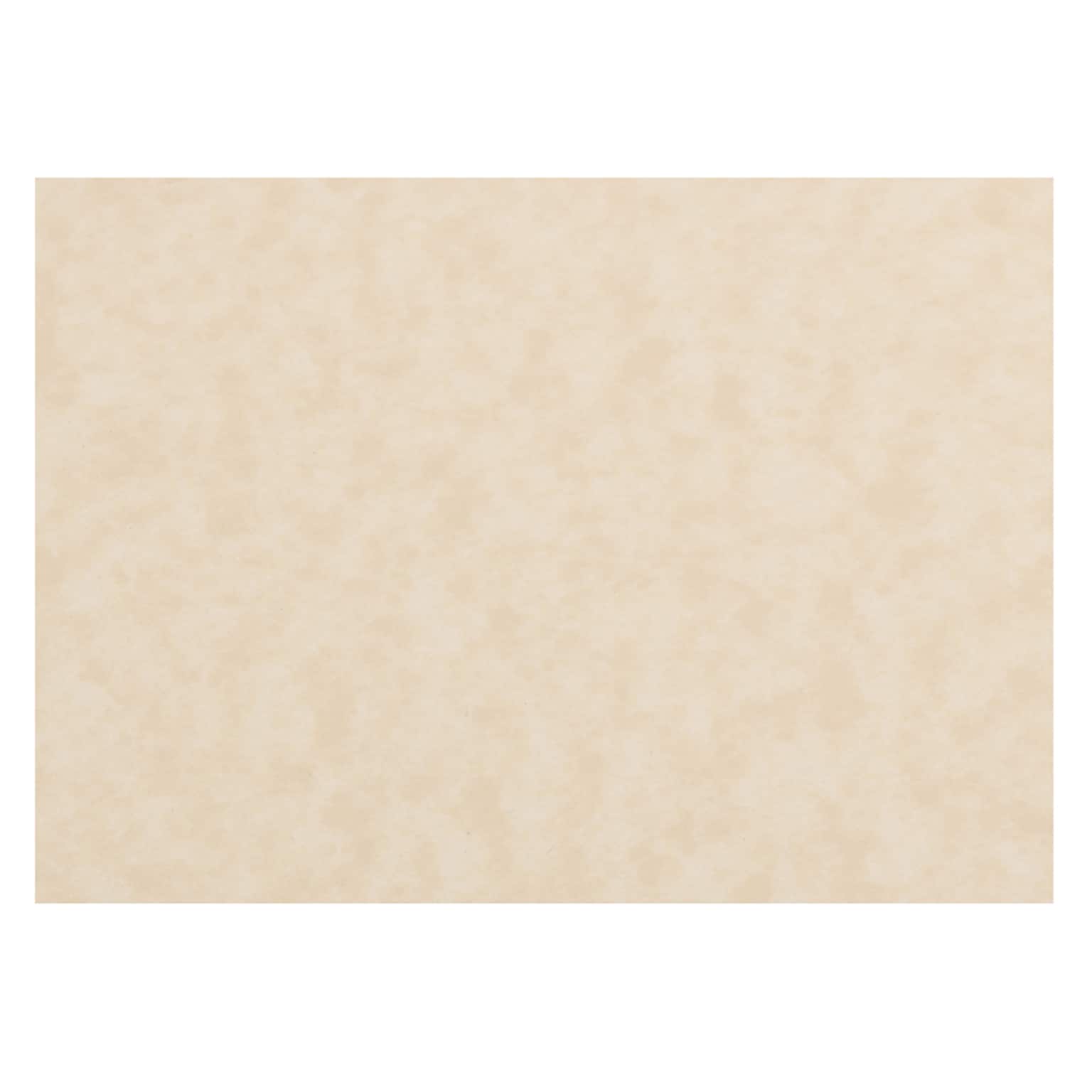JAM Paper® Blank Flat Note Cards, 3 1/2 x 4 7/8 (Fits in 4bar A1 Envelopes), Natural Parchment, 50/pack