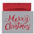 JAM Paper® Christmas Cards Boxed Set, Merry Christmas Sparkle, 16/Pack