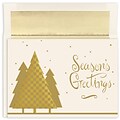 JAM Paper® Christmas Cards Boxed Set, Checkerboard Tree, 16/Pack