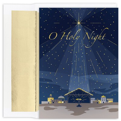 JAM Paper® Christmas Cards Boxed Set, O Holy Night, 16/Pack