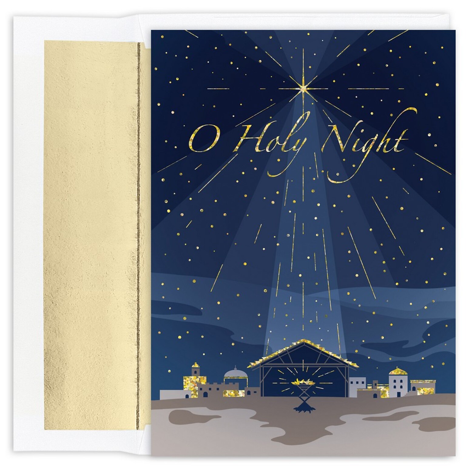 JAM Paper® Christmas Cards Boxed Set, O Holy Night, 16/Pack