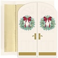 JAM Paper® Christmas Cards Boxed Set, Holiday Doorway Wreaths, 16/Pack