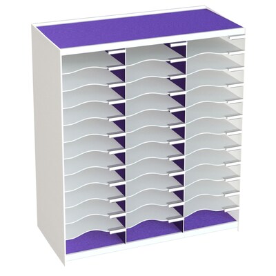 Paperflow Master Literature Organizer, 36 Compartment, White/Purple (803.13.19)