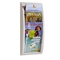 Paperflow Quick Fit Systems Wall Mounted Literature Display, Four Pockets, Letter, White (4061US.13)