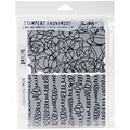 Tim Holtz Cling Stamps 7X8.5-Scribbles & Spirals