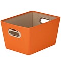 Small Decorative Storage Bin 13X9.8X7.6-Orange