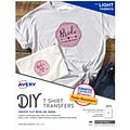 Avery Heat Transfer Paper for Light Fabrics, 8.5 x 11, Inkjet, 12 Transfers/Pack (3275)