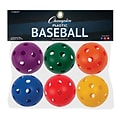 Plastic Balls, Baseball size, Set of 6