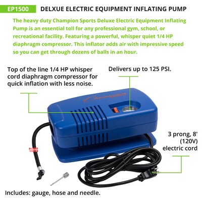 Champion Sports® Deluxe Equipment Inflating Pump