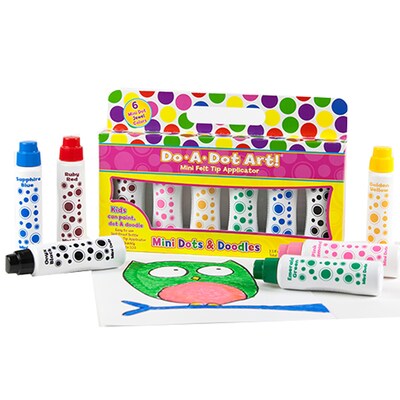 Do-A-Dot Art Mini Art Marker, Felt Tip Applicator, Jewel Tone Colors, Pack of 6 (DAD106)