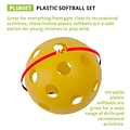 Plastic Balls, Softball size, Set of 6