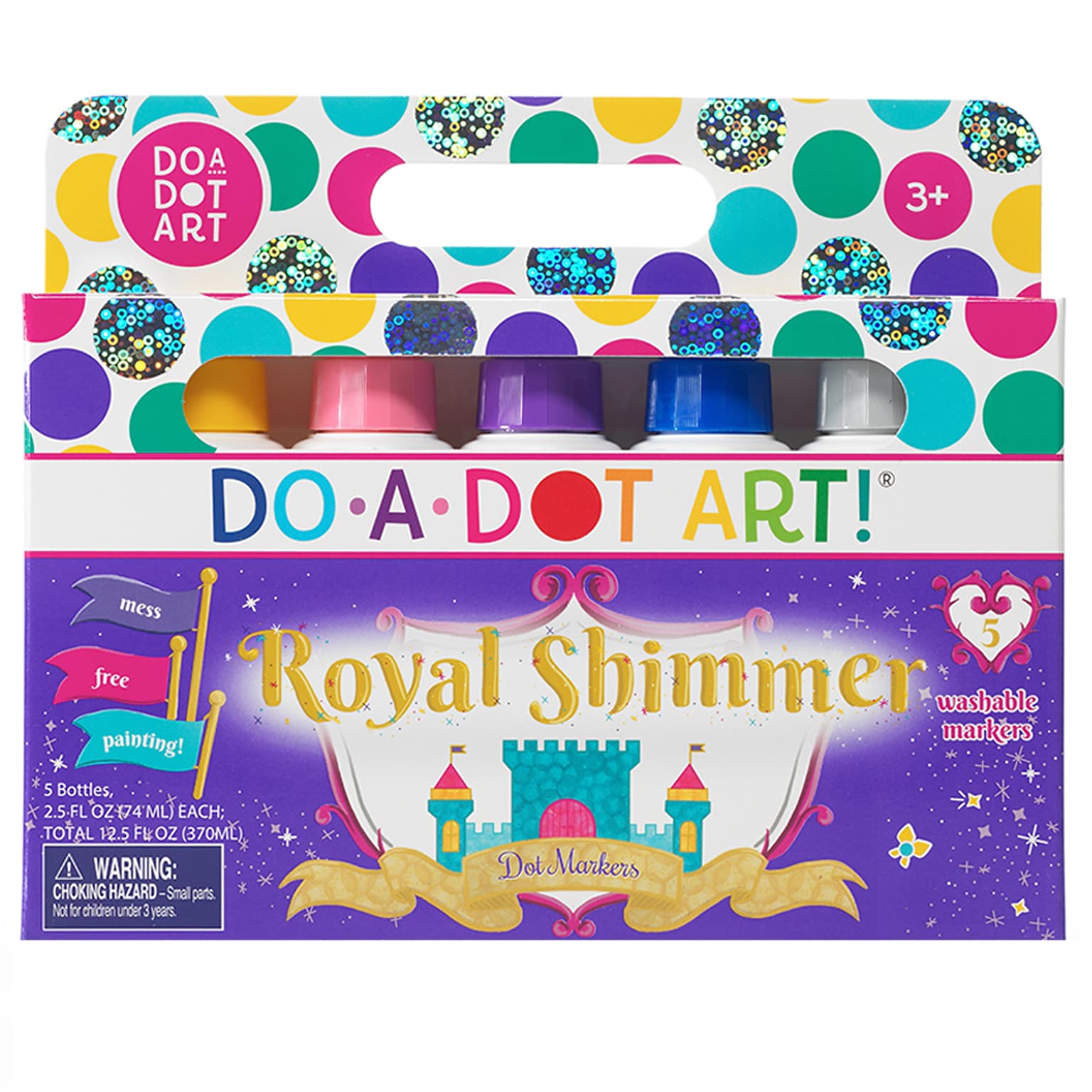 Do-A-Dot Art Washable Art Marker, Sponge Tip Applicator, Shimmer Colors, Pack of 5 (DAD104)