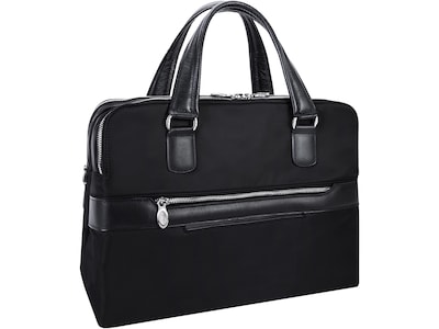 McKleinUSA N Series HARTFORD Nylon Dual Compartment Briefcase, Black (18585)