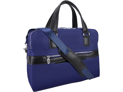 McKleinUSA N Series HARTFORD Nylon Dual Compartment Briefcase, Navy (18587)