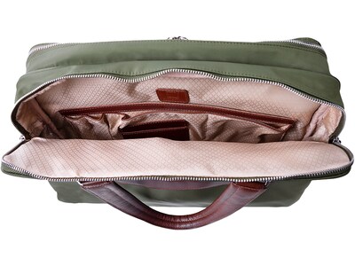 McKleinUSA N Series HARTFORD Nylon Dual Compartment Briefcase, Green (18581)