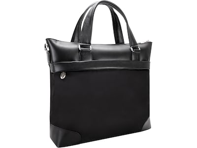 McKleinUSA N Series EASTWARD Nylon Slim Briefcase, Black (18395)