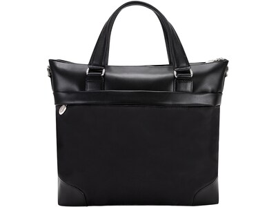 McKleinUSA N Series EASTWARD Nylon Slim Briefcase, Black (18395)