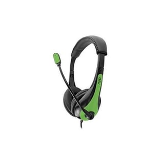 Avid Education Headphone With Boom Microphone, Single Plug, Green (AVID156)