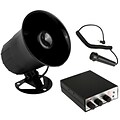 Pyle 93598682M Siren Horn Speaker System with Handheld PA Microphone Black