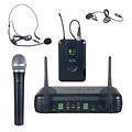 Pyle 93598916M UHF Wireless Microphone System Kit, Includes Handheld Mic Black