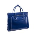 McKleinUSA Lake Forest W Series Leather Dual Compartment Briefcase, Navy (94337)