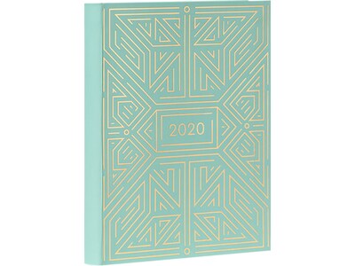 2020 RSVP 5.75 x 7.75 Planner, High Note, Mint Geometric in Gold (CHZ-0708)