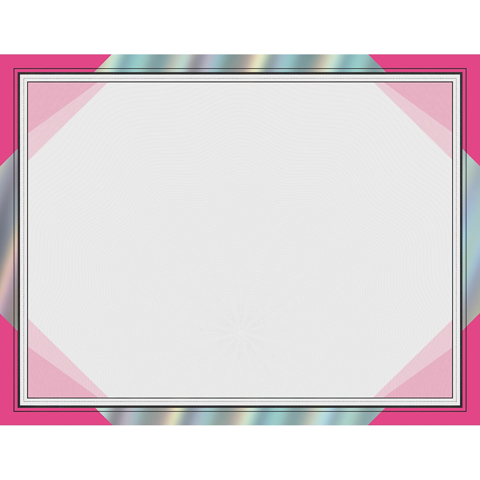 Great Papers Rainbow Foil Certificates, 8.5 x 11, Happy Pink, 15/Pack (2019003)