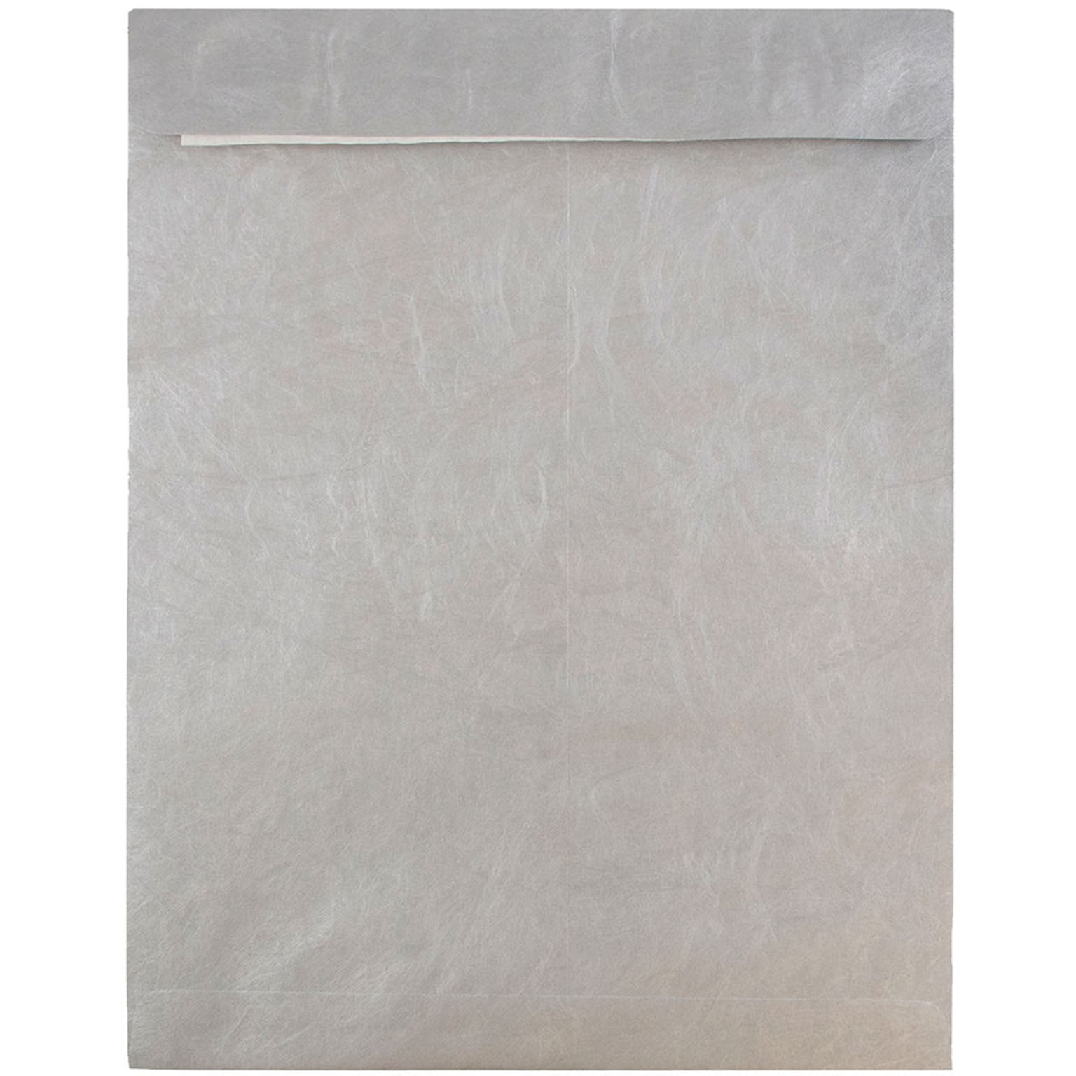 JAM Paper Tyvek Open End #13 Catalog Envelope, with Peel & Seal Closure 10 x 13, Silver, 25/Pack (V021384)