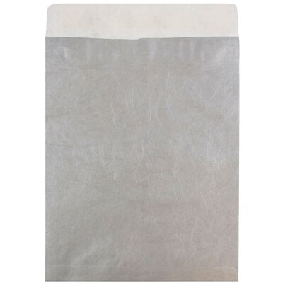 JAM Paper Open End #13 Catalog Envelope, with Peel & Seal Closure 10" x 13", Silver, 25/Pack (V021384)