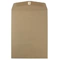 JAM Paper 9 x 12 Open End Catalog Envelopes with Clasp Closure, Brown Kraft Paper Bag, 100/Pack (563